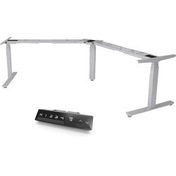 Infinity Electric Height Adjustable 90-180 Degree Desk 3 Stage Leg Frame Only Silver