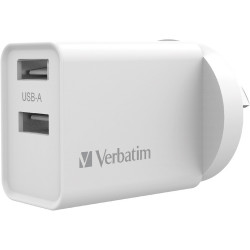 Verbatim Dual USB Port Charger 2.4A White