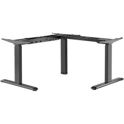 Ergovida Corner Electric  Sit-Stand Desk Frame Only  1700/1800W x 700D Black