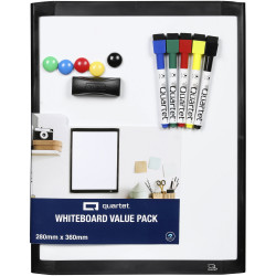 Quartet Magnetic Whiteboard Value Pack 280 x 360mm Plastic Frame