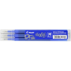 Pilot Frixion Ball 0.7mm Pen Refill Blue Pack of 3
