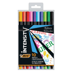 BIC Intensity Fineliner Pen Assorted Colours Pack of 10