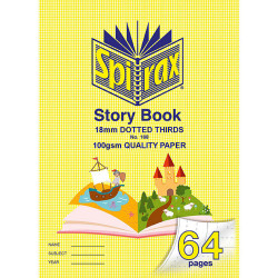 Spirax 168 Story Book 332 x 240mm 64 Page 18mm Dotted Thirds