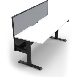 Rapidline Boost+ Single Sided Workstation + Screen + Tray 1200Wx750Dx1330mmH White/Black