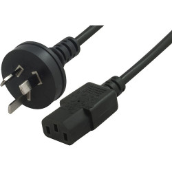 Astrotek 3 Pin Power Cable IEC 320-C13 To Power Socket 2 Metre Black