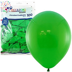 Alpen Balloons 30cm Green Pack of 100