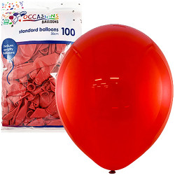 Alpen Balloons 30cm Red Pack of 100