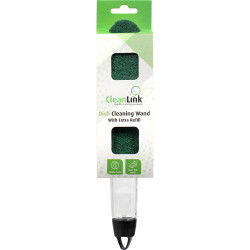 Cleanlink Dish Cleaning Wand With Refill Sponge Green