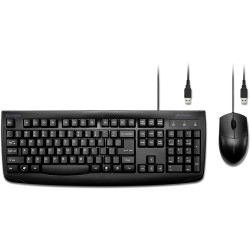 Kensington Pro Fit Wired Washable Keyboard And Mouse Desktop Set Black