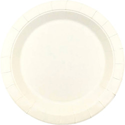 Writer Breakroom Earth Eco Economy Round Paper Plate 180mm White Pack Of 50