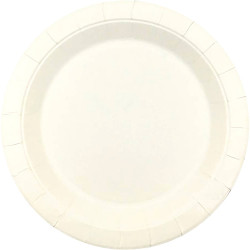 Writer Breakroom Earth Eco Economy Round Paper Plate 230mm White Pack Of 50