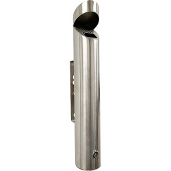 Compass Cylindrical Wall-Mounted Ashtray 1.25 Litres Stainless Steel