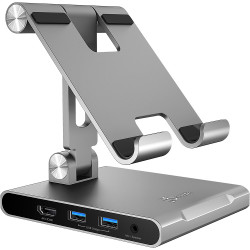 J5Create JTS224 USB-C to 4K HDMI Multi-Angle Stand Docking Station Grey