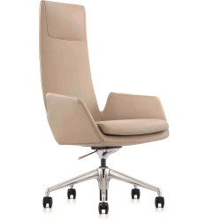 K2 NTS Cottesloe Executive Chair High Back Beige Leather