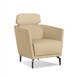 K2 Marbella Paterson Tub Chair With Headrest Beige PU Leather