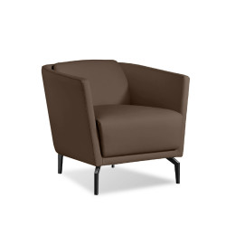 K2 Marbella Lawson Tub Chair Dark Brown PU Leather