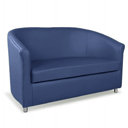 K2 Marbella Kelly Tub Chair 2 Seater 1210W x 680D x 760mmH Blue PU Leather