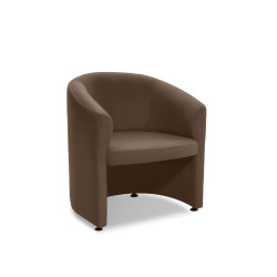 K2 Marbella Parkes Tub Chair Dark Brown PU Leather