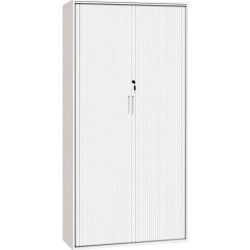 Sylex Order Tambour Cupboard Includes 2 Shelves 900W x 520D x 1020mmH White