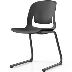 Sylex Pallete Chair Reverse Cantilever Base Polypropylene Black Seat