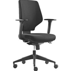 Felix Synchron High Back Task Chair With Arms And Seat Slider Black Fabric