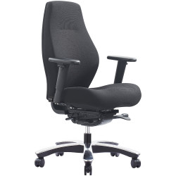 Impact Low Back Heavy Duty Multi Shift Chair With Arms Black Fabric