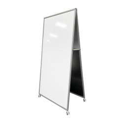 Visionchart Alpha AD1 Magnetic Double Sided Mobile Porcelain Whiteboard 900 x 1800mm