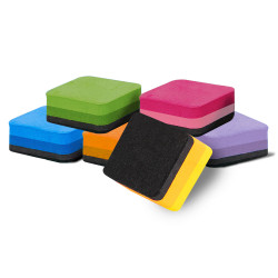 Visionchart Student Whiteboard Erasers Assorted Pack Of 12