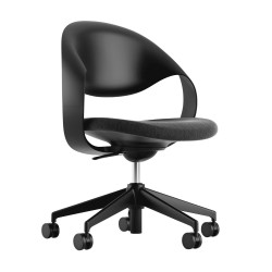 Buro Konfurb Loop Office Chair Black Frame Black Seat
