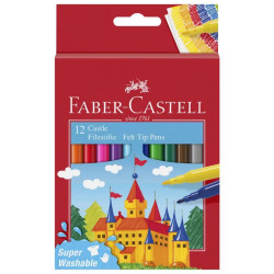 Faber-Castell Castle Felt Tip Colour Markers Assorted Pack of 12