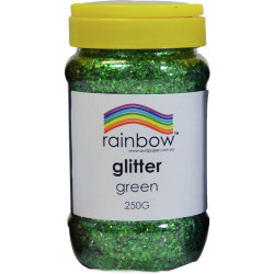 Rainbow Glitter Jar 250G Green