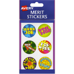 Avery Merit Stickers Bright Flatpack Pack of 96