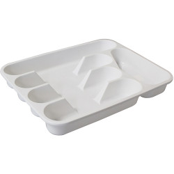 Connoisseur 5 Compartment Cutlery Tray White