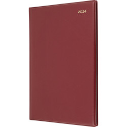 Collins Belmont Desk Diary A4 2 Days To Page Burgundy