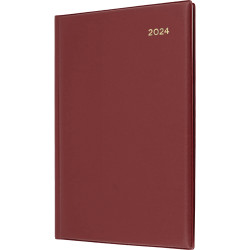 Collins Belmont Desk Diary A5 2 Days To Page Burgundy