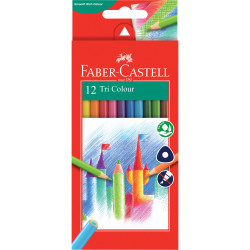 Faber-Castell Tri Colour Pencils Assorted Pack of 12