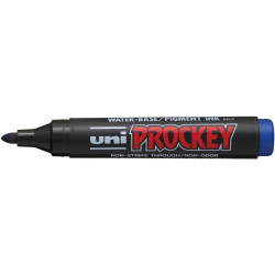 Uni PM122 Prockey Permanent Marker Bullet 1.8mm Blue Box of 12
