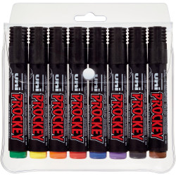 Uni PM126 Prockey Permanent Marker Chisel 5.7mm Assorted Wallet of 8