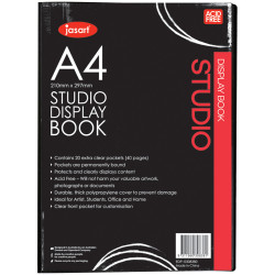 Jasart Studio Display Book A4 20 Pockets Black