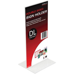 Deflecto Sign Menu Holder Double Sided DL Portrait