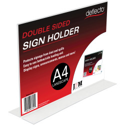 Deflecto Sign Menu Holder Double Sided A4 Landscape