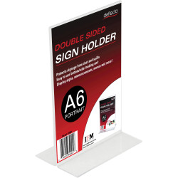 Deflecto Sign Menu Holder Double Sided A6 Portrait