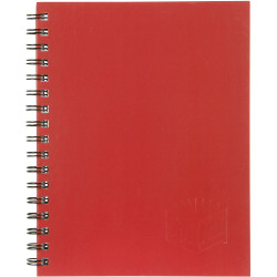 Spirax 512 Hard Cover Notebook A4 Ruled 200 Page Side Opening Red