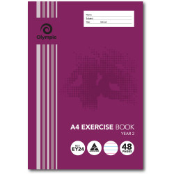 Olympic Exercise Book EY2 A4 18m Ruled Year 2 48 Page QLD Ruling
