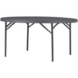 Sylex Fortress Plus Planet Round Folding Table 1500 Diameter x 745mmH Dark Grey