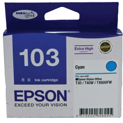 Epson 103 DURABrite Ultra Ink Cartridge Extra High Yield Cyan