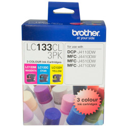 Brother LC-133CL Ink Cartridge Value Pack of 3 Assorted Colours
