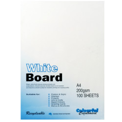 Colourful Days Whiteboard A4 200gsm White Pack Of 100