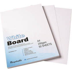 Colourful Days Whiteboard A4 250gsm White Pack Of 50