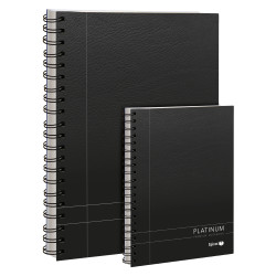Spirax 401 Notebook Platinum A5 Ruled 90gsm 200 Page Black Side Opening